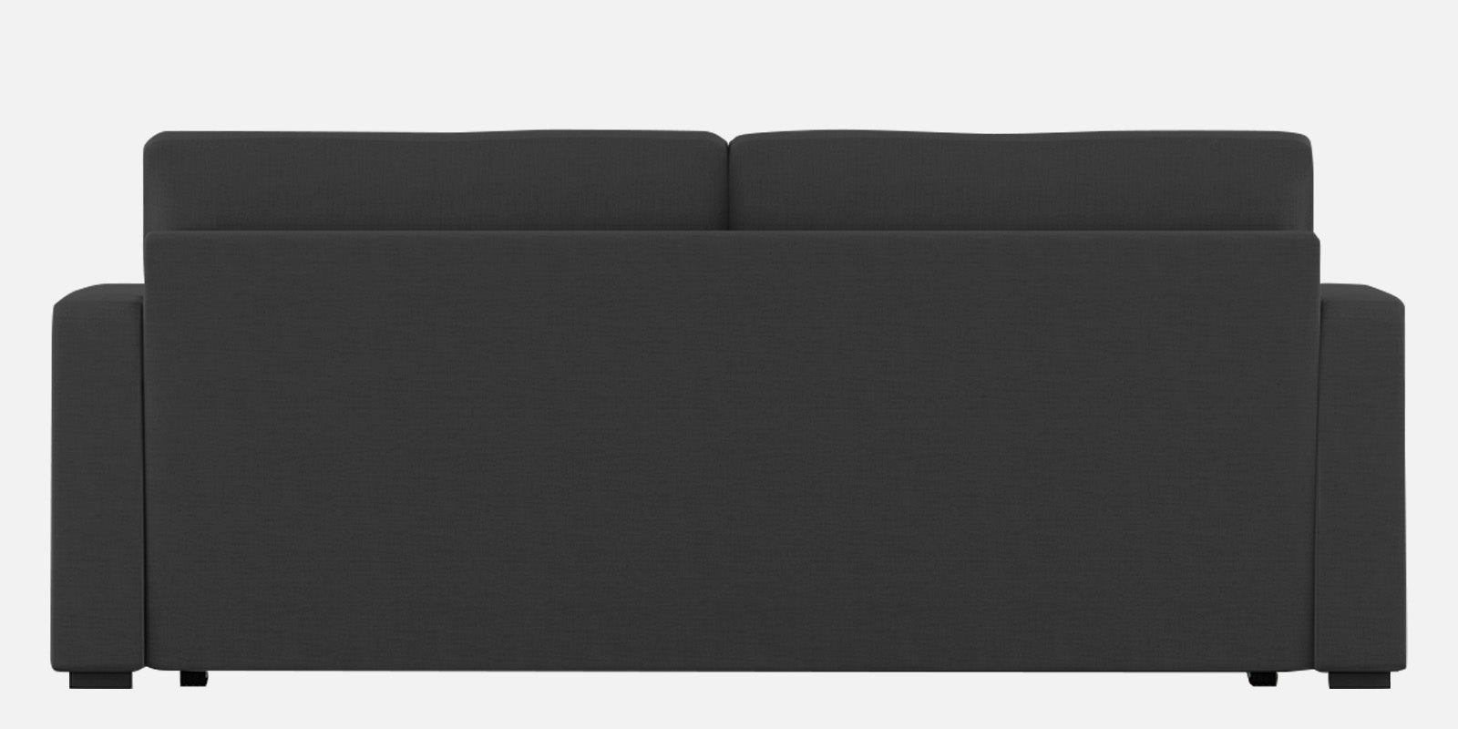 Rocky Fabric 3 Seater Pull Out Sofa Cum Bed In Charcoal Grey Colour With Storage - Febonic Living