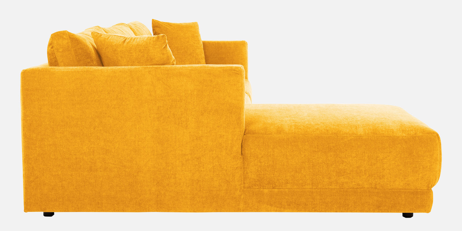 Northern Fabric RHS Sectional Sofa (3+Lounger) In Bold Yellow Colour - Febonic Living