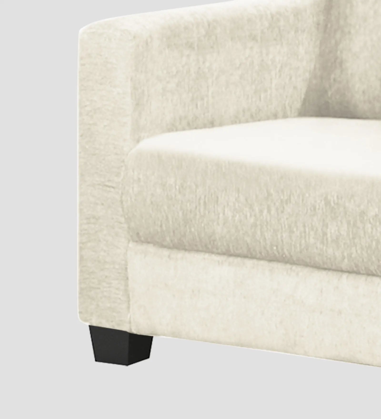 Lipu Fabric 1 Seater Sofa In Ivory Cream Colour Febonic Living