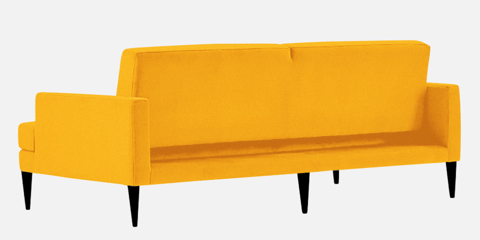 Zoya Fabric 3 Seater Convertible Sofa Cum Bed In Bold Yellow Colour - Febonic Living