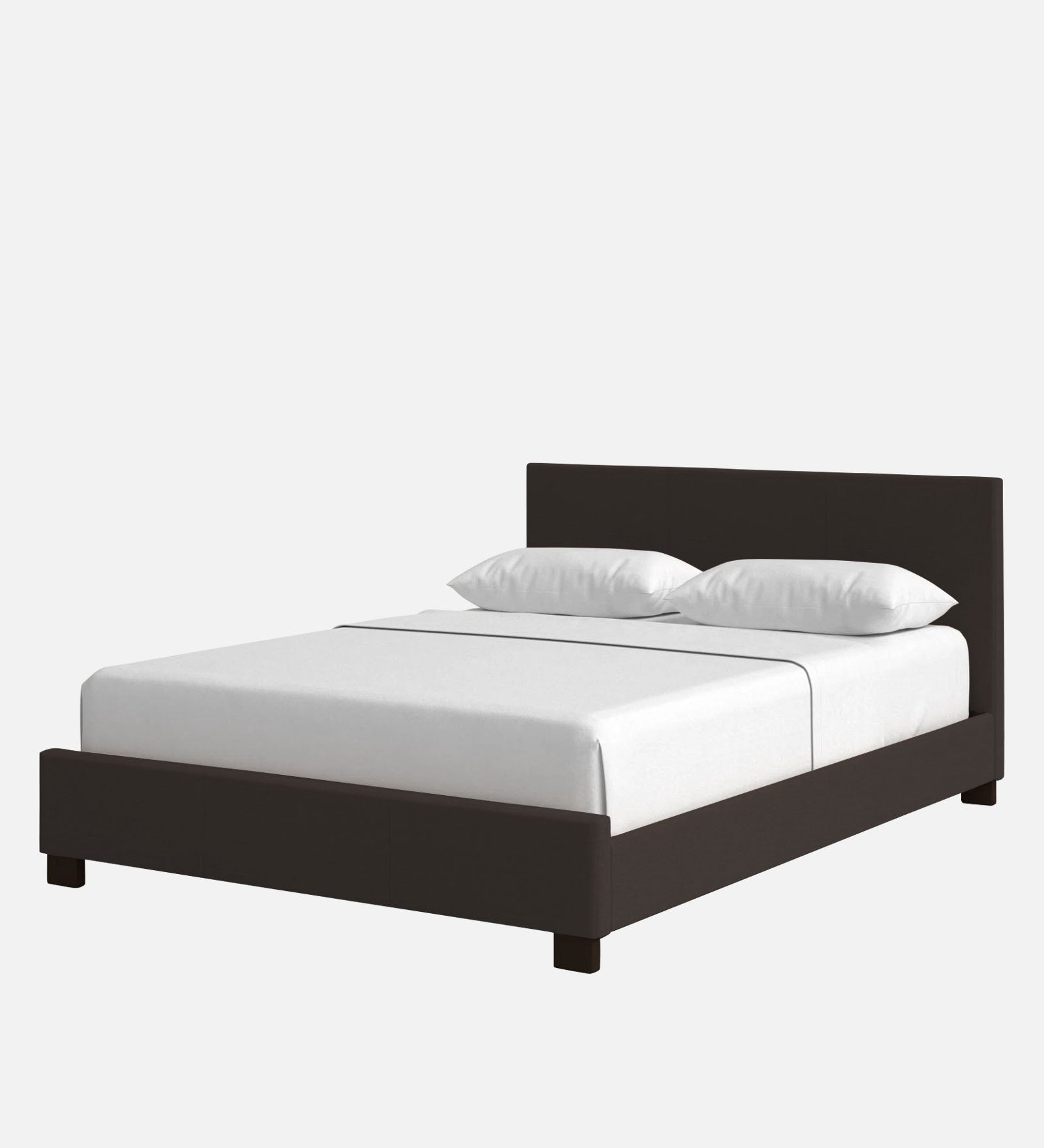Lora Fabric Upholstered King Size Bed In Dark Brown Colour - Febonic Living
