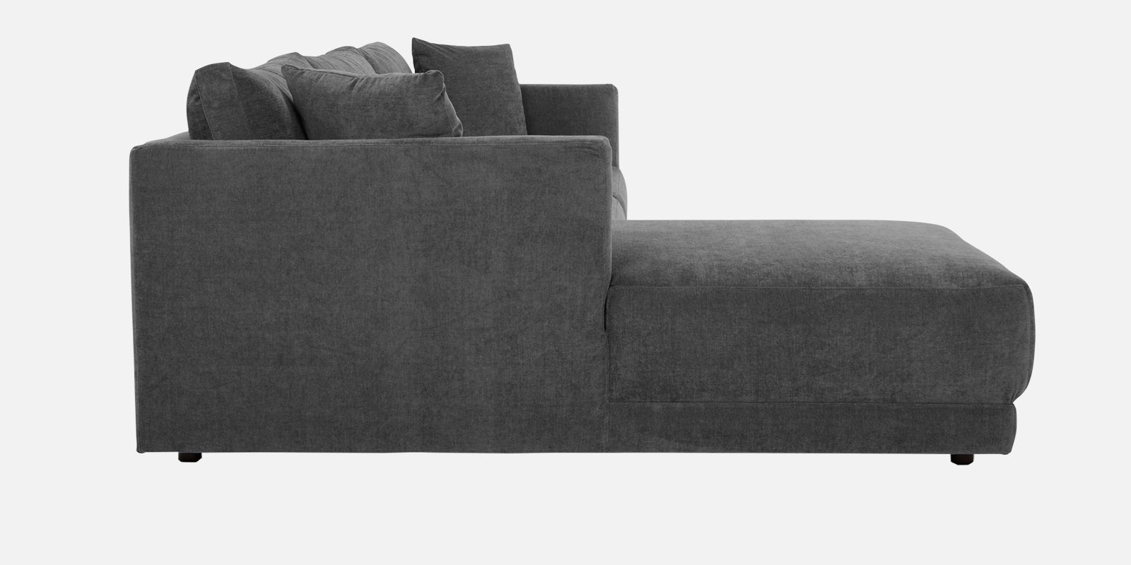 Northern Fabric RHS Sectional Sofa (3+Lounger) In Charcoal grey Colour - Febonic Living