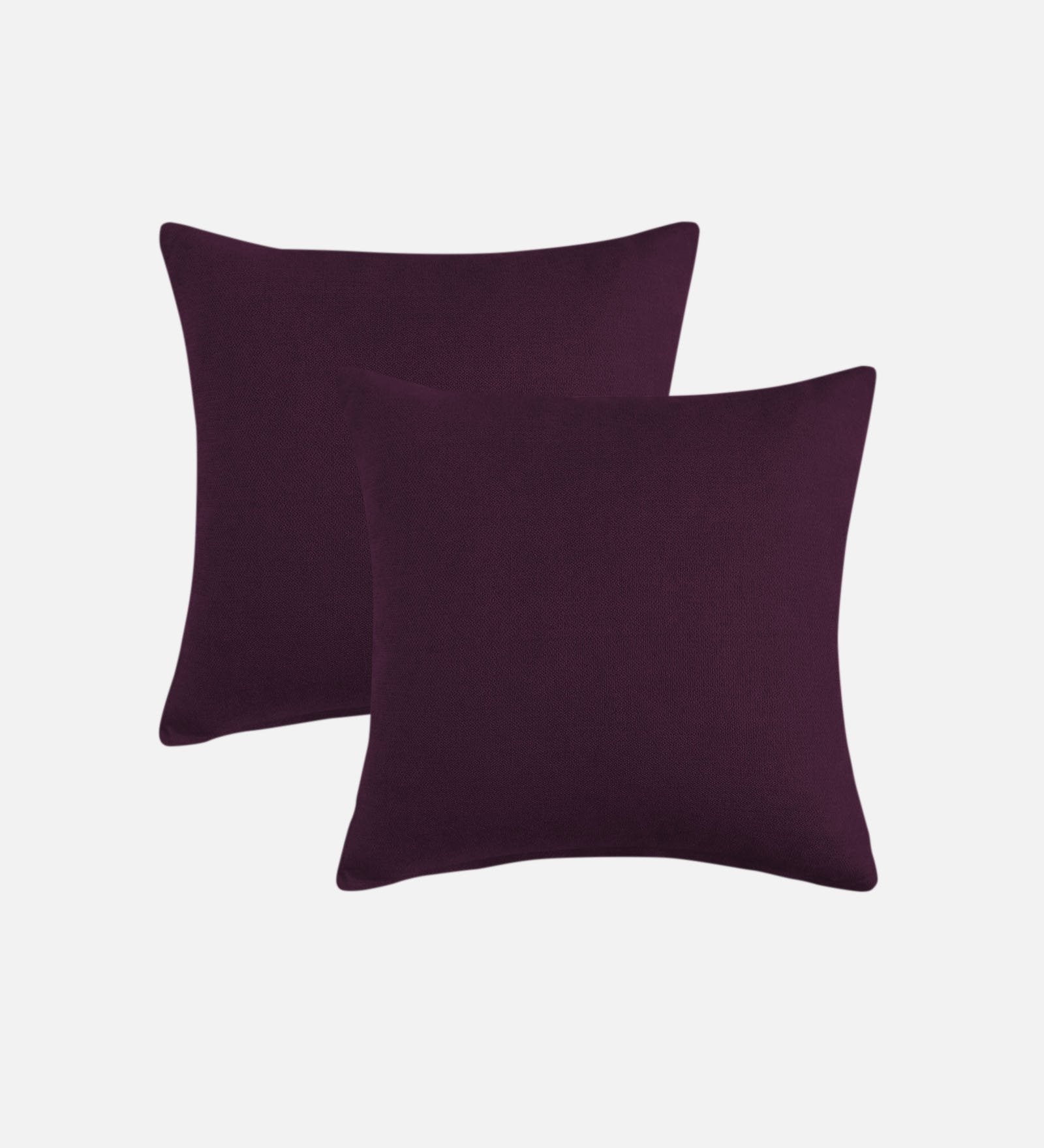 Kaya Fabric (20x20in) Sofa Pillows In Greek Purple Colour (Pack of 2) - Febonic Living