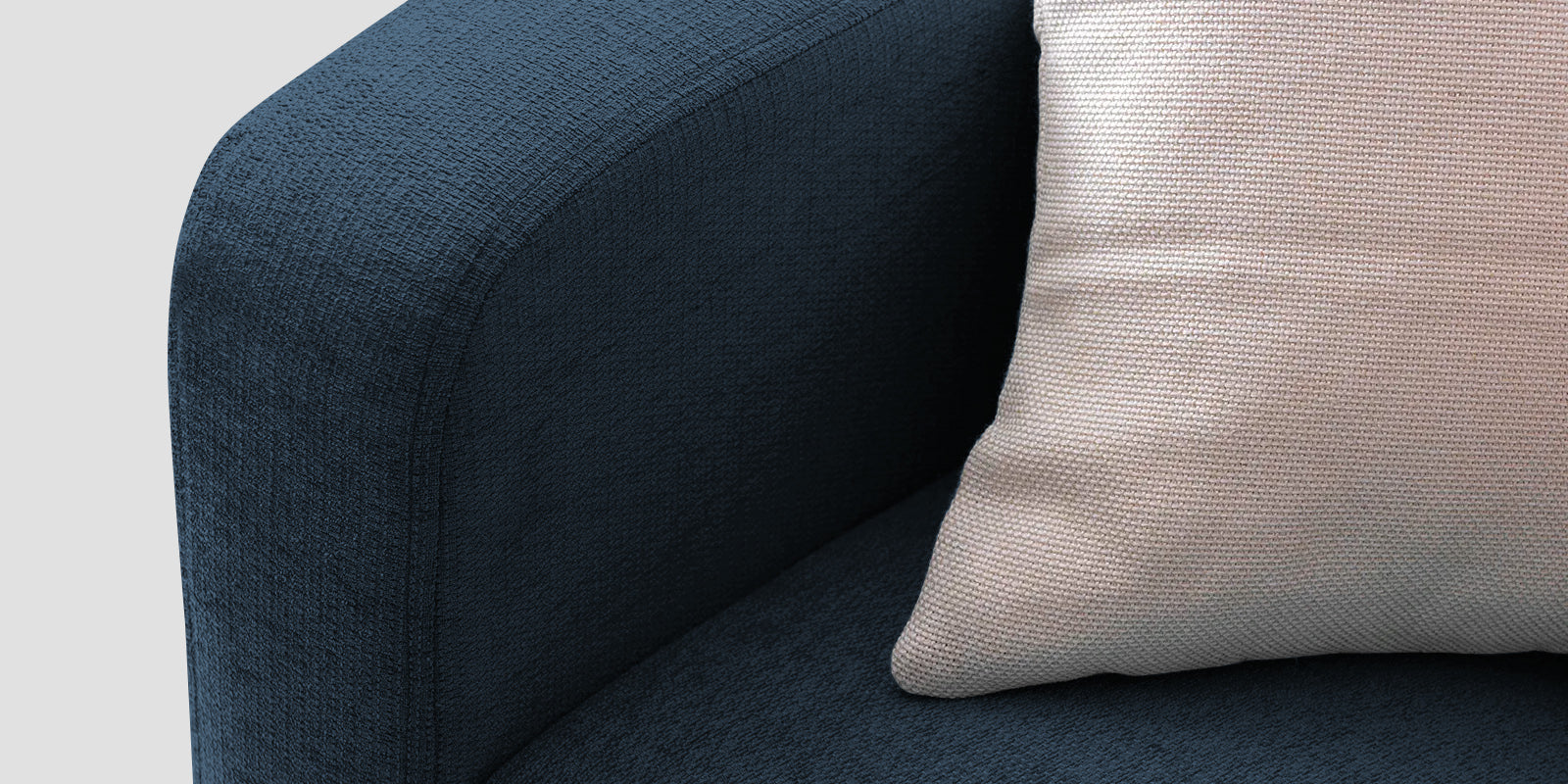Noha Fabric 3 Seater Sofa In Light Blue Colour