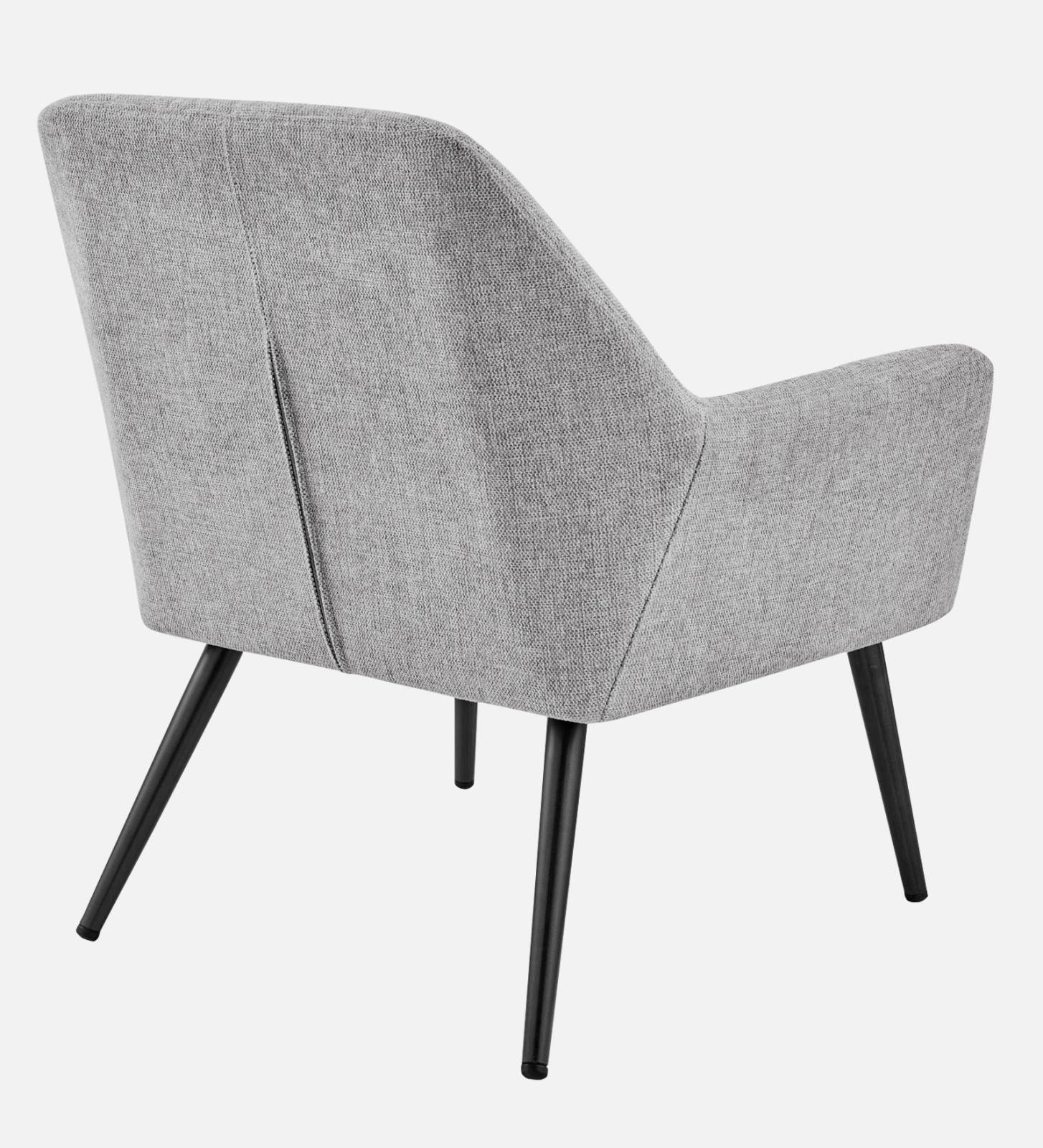 Bella Fabric Arm Chair In Lit Grey Colour - Febonic Living