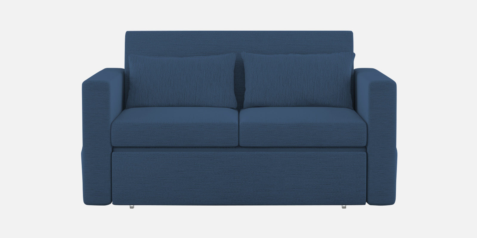 River Fabric 2 Seater Pull Out Sofa Cum Bed In Light Blue Colour - Febonic Living
