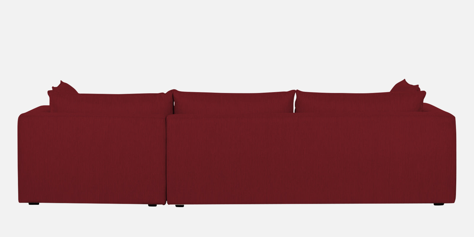 Ziggy Fabric RHS Sectional Sofa (3+Lounger) In Chilli Red Colour - Febonic Living