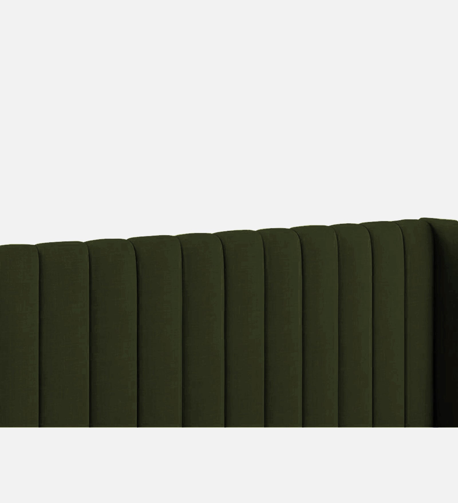 Colina Fabric Upholstered Queen Size Bed In Olive Green Colour With Box Storage - Febonic Living