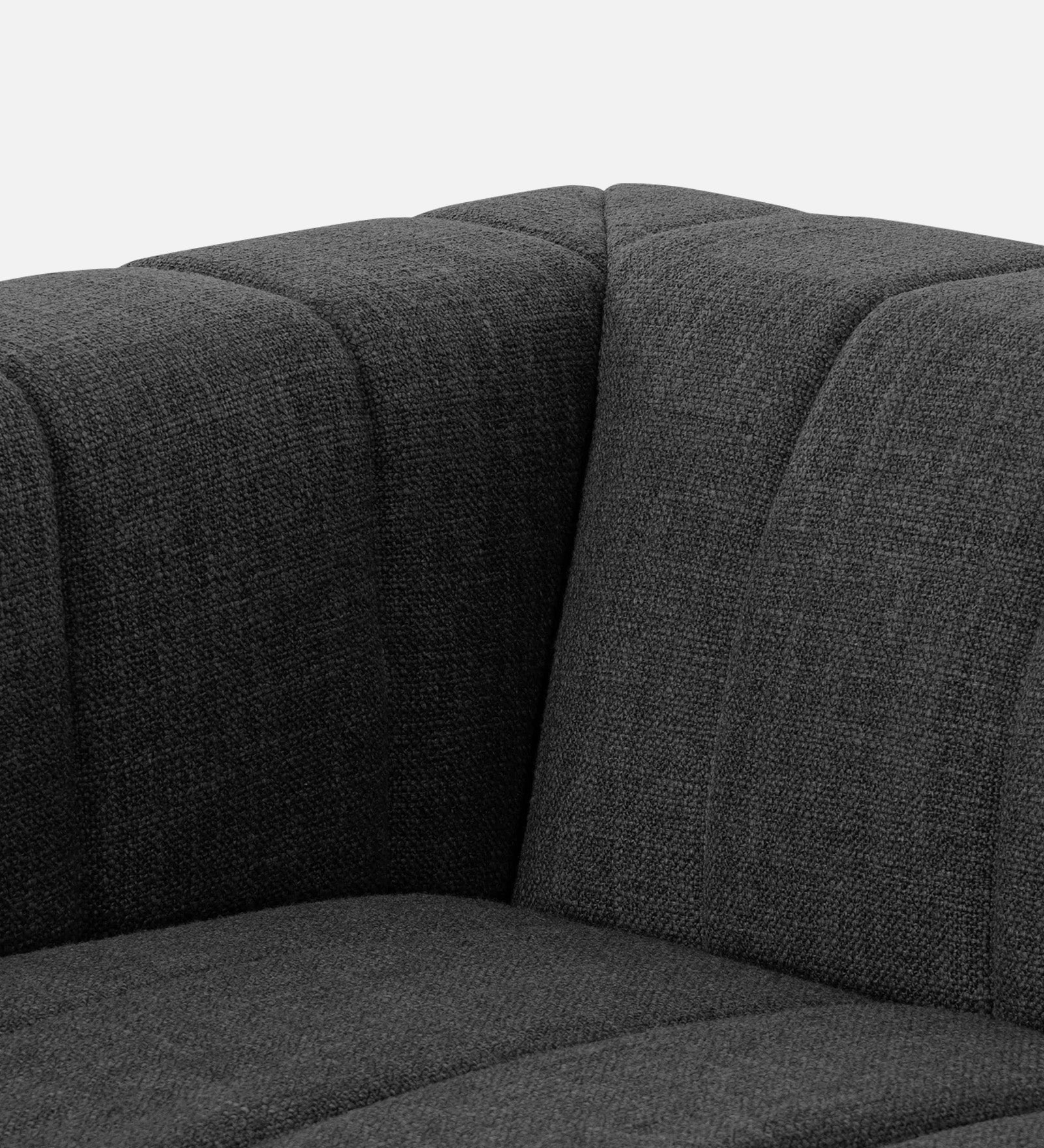 Lara Fabric 1 Seater Sofa In Charcoal Grey Colour - Febonic Living