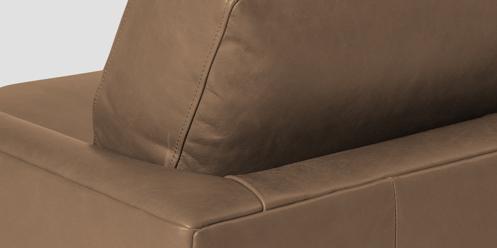 Sterio Leatherette 2 Seater Sofa In Husky Brown Colour - Febonic Living