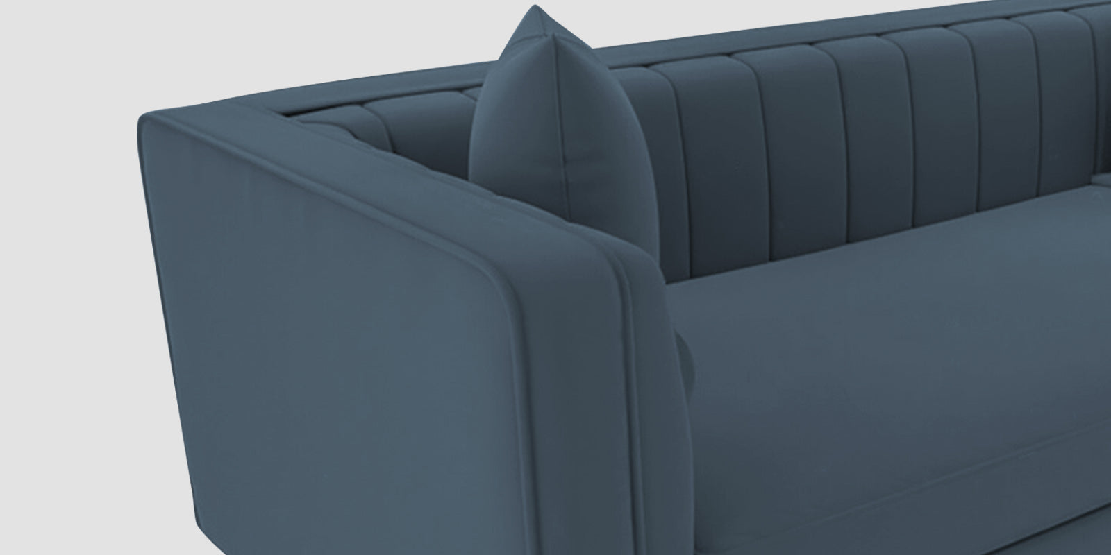 Saban Velvet 3 Seater Sofa in Oxford blue Colour - Febonic Living