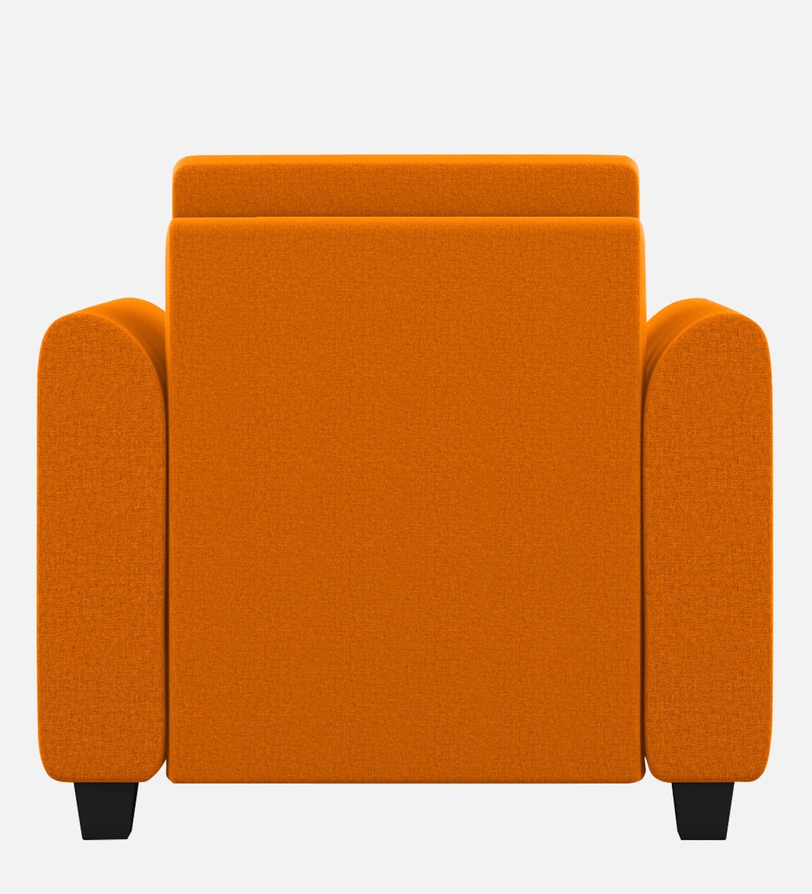 Cosmic Fabric 1 Seater Sofa In Vivid Orange Colour - Febonic Living