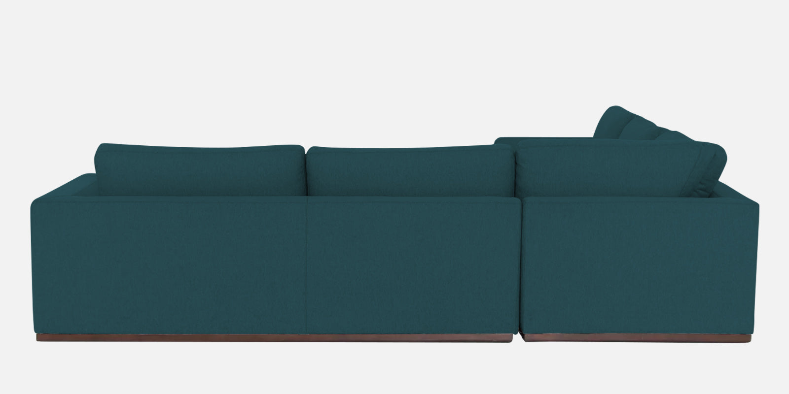 Freedom Velvet 6 Seater RHS Corner Sofa In Arabian Green Colour With Ottoman - Febonic Living