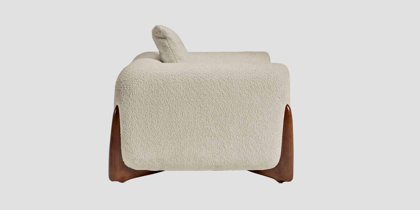 Boko Boucle 3 Seater Sofa In Shell White Colour - Febonic Living