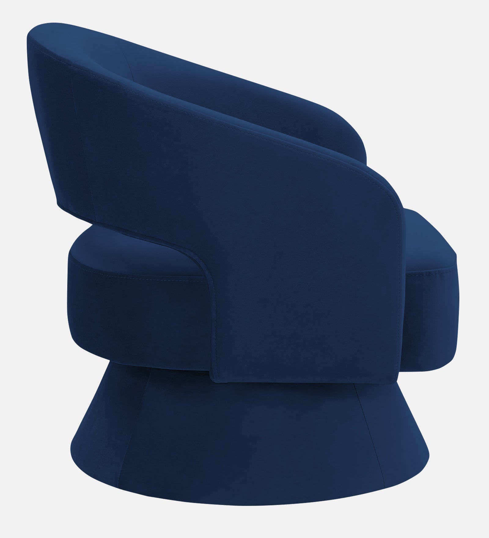 Pendra Velvet Swivel Chair In Imperial Blue Colour - Febonic Living
