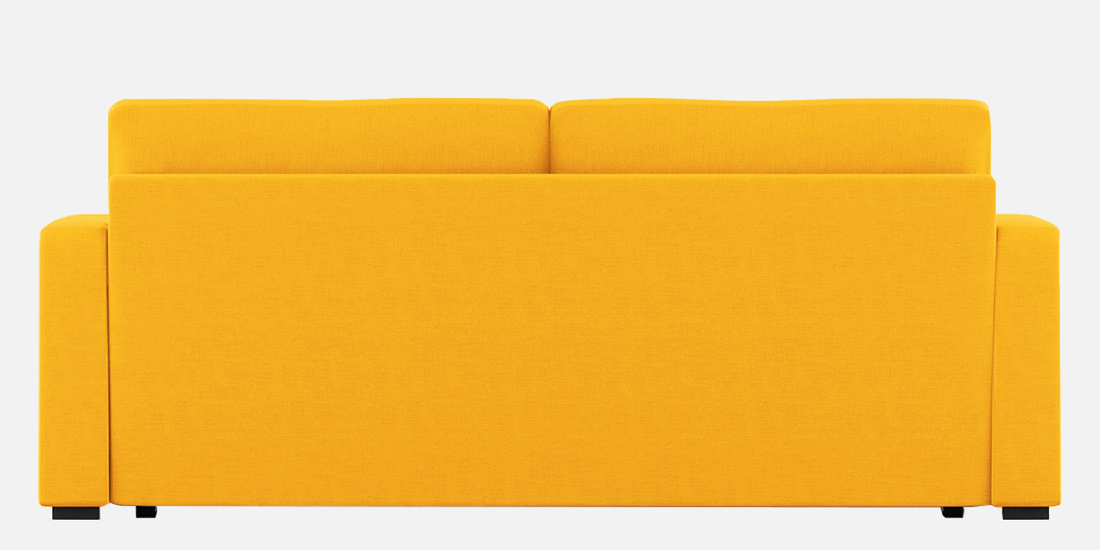 Rocky Fabric 3 Seater Pull Out Sofa Cum Bed In Bold Yellow Colour With Storage - Febonic Living