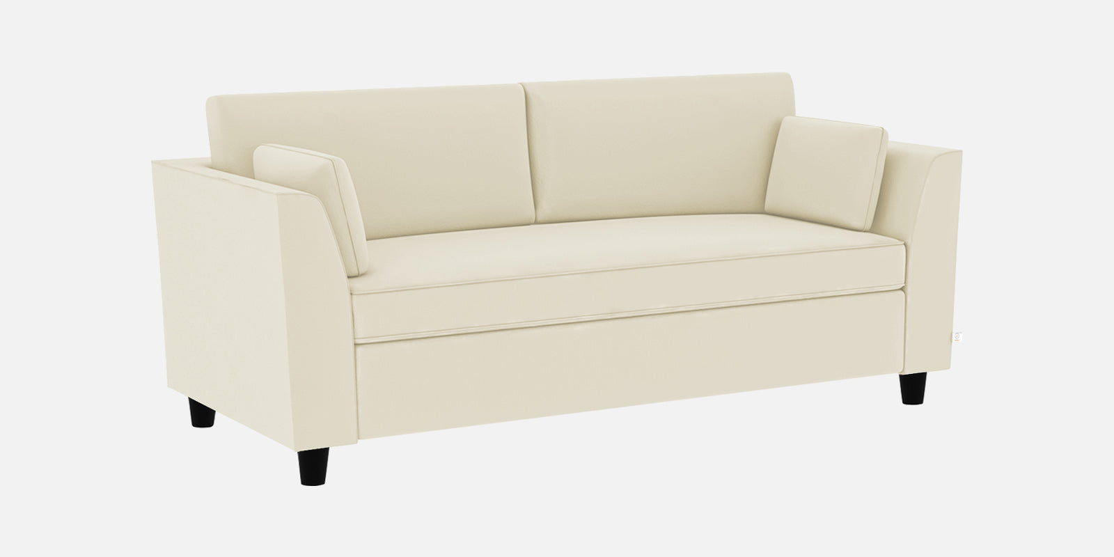 Bristo Velvet 3 Seater Sofa In Warm White Colour - Febonic Living