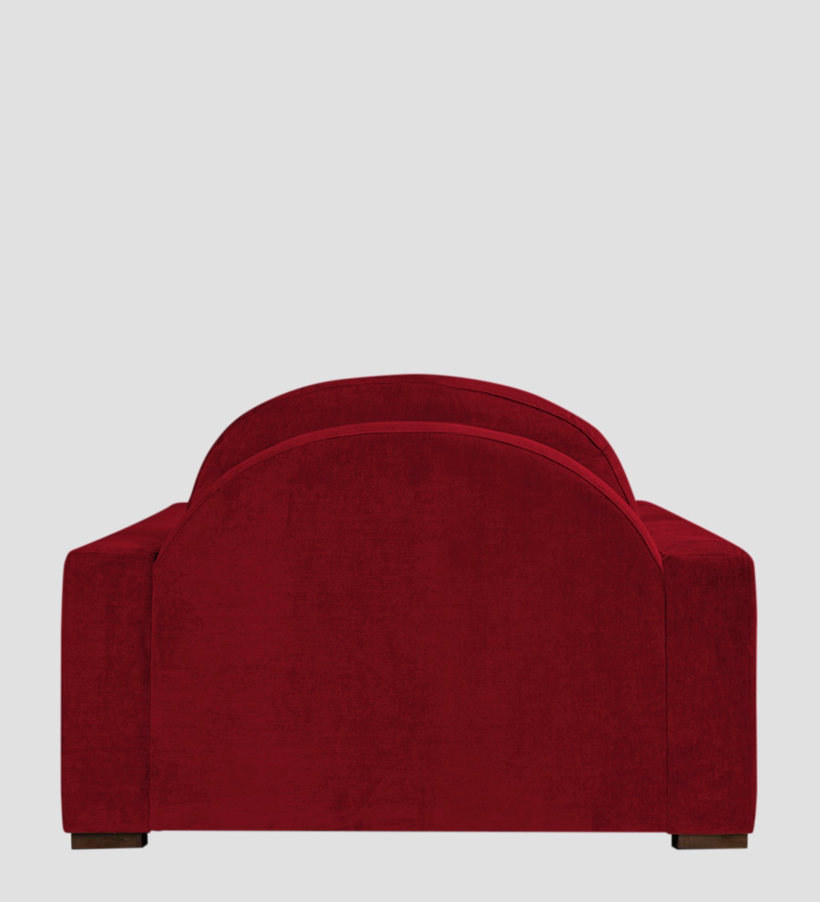 Dara Fabric 1 Seater Sofa In Ruby Red Colour - Febonic Living