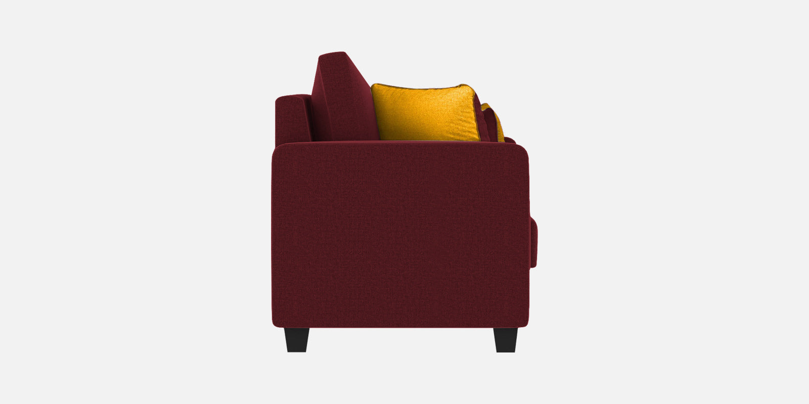 Nabi Fabric 3 Seater Sofa In Blood Maroon Colour - Febonic Living
