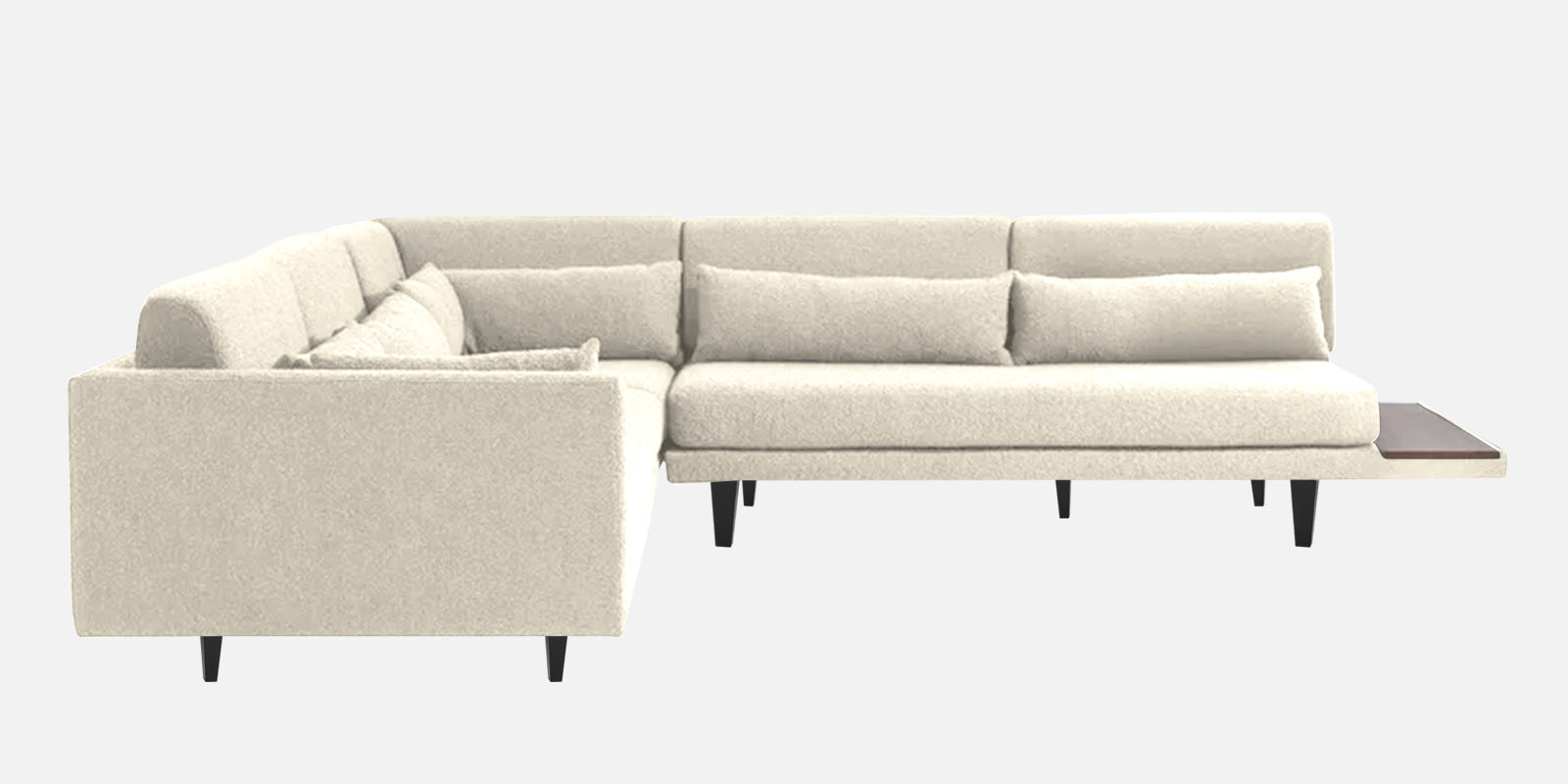 Malta Fabric 6 Seater LHS Corner Sofa In Ivory cream Colour - Febonic Living