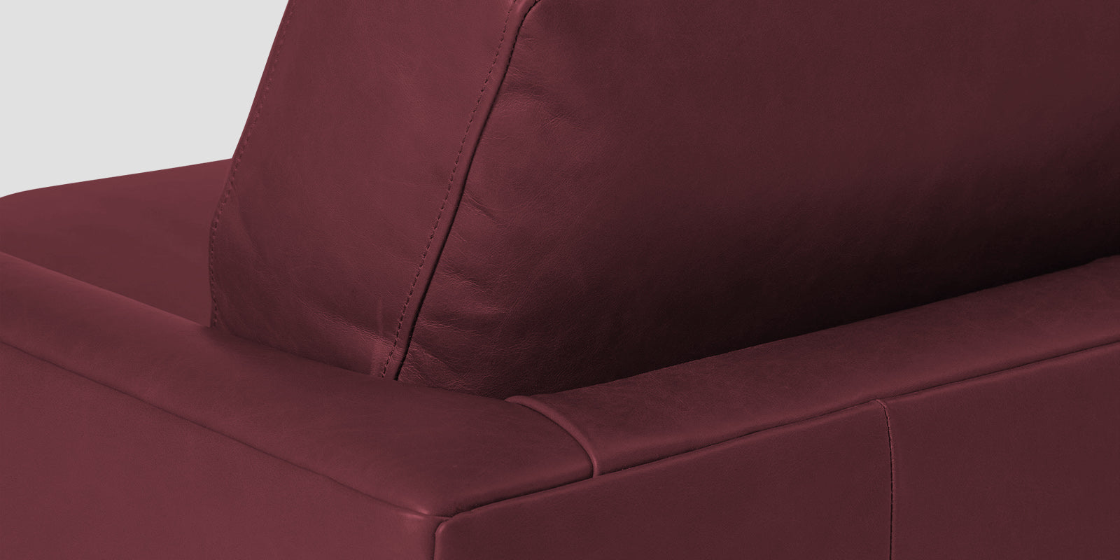 Sterio Leatherette 2 Seater Sofa In Burgundy Maroon Colour - Febonic Living