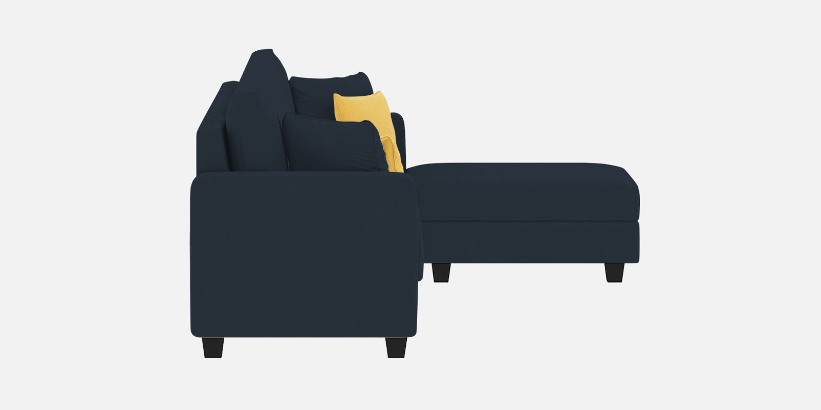 Nabi Fabric LHS Sectional Sofa (3+Lounger) In Denim Blue Colour - Febonic Living