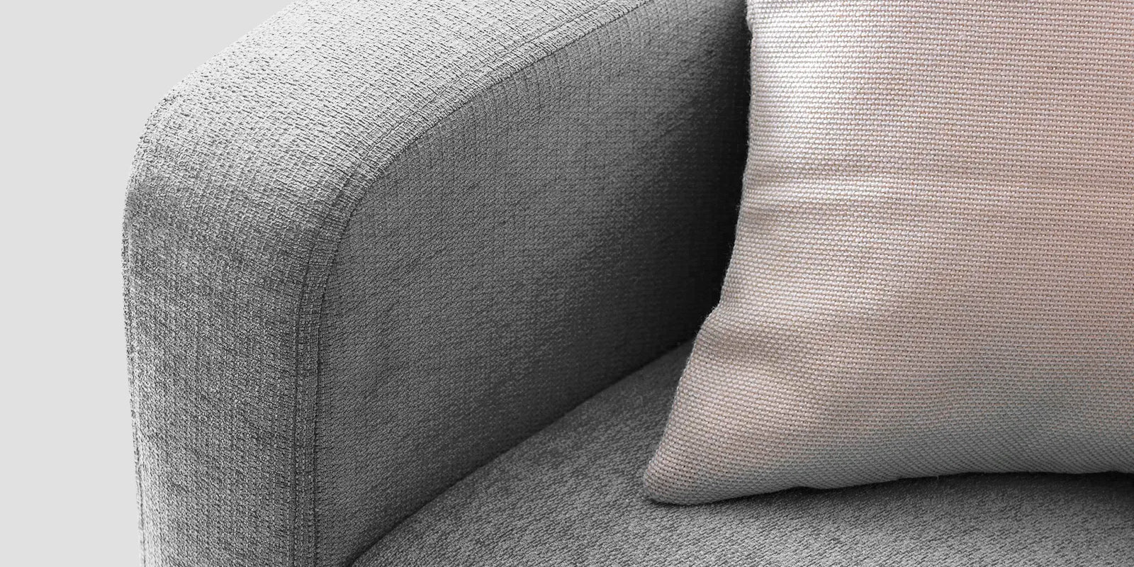 Noha Fabric 3 Seater Sofa In Lit Grey Colour