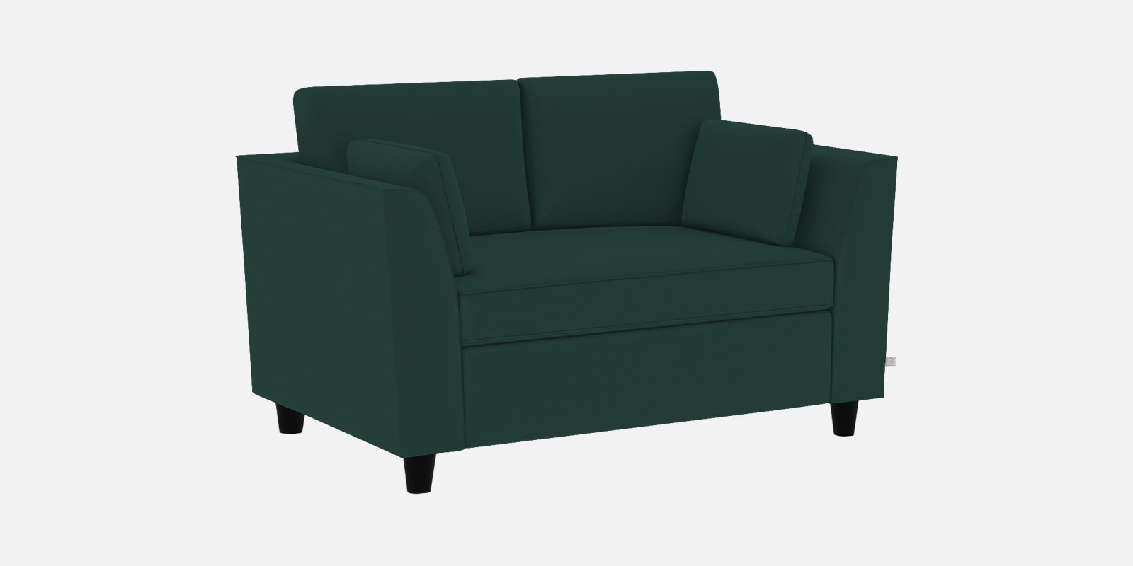 Bristo Velvet 2 Seater Sofa In Forest Green Colour With Storage