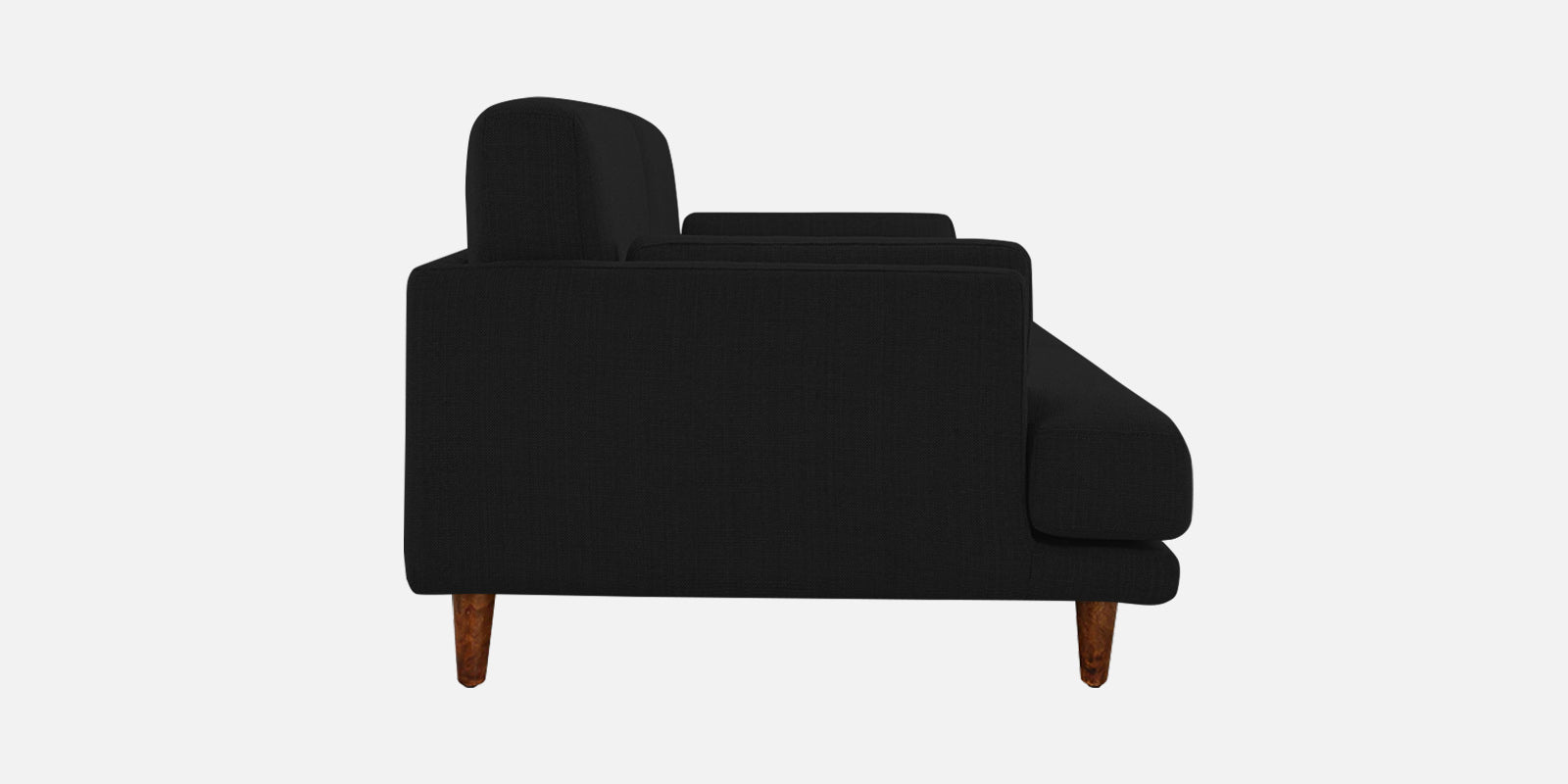 Ricky Fabric 3 Seater Sofa In Zed Black Colour - Febonic Living