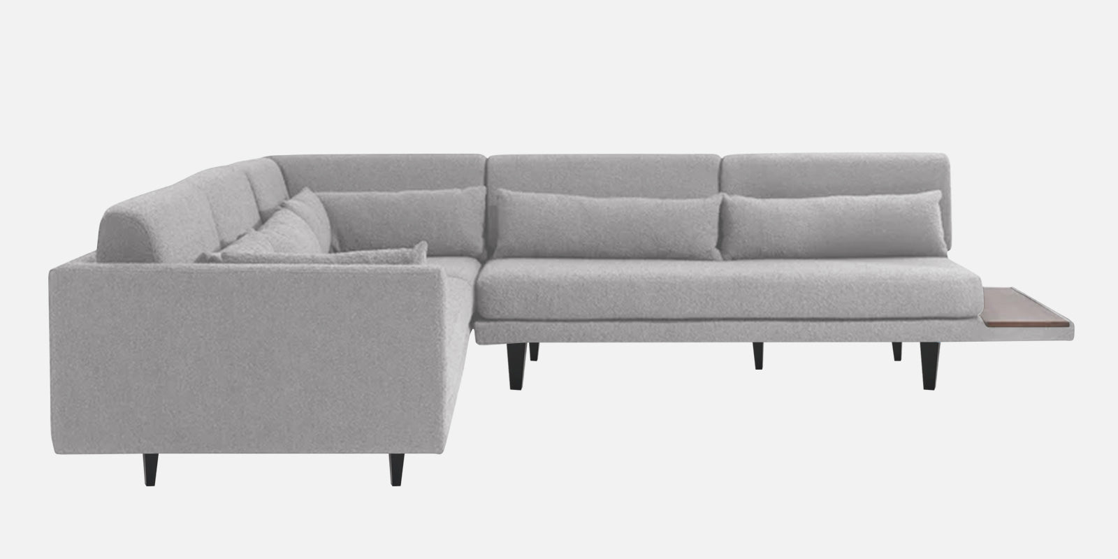Malta Fabric 6 Seater LHS Corner Sofa In Lit Grey Colour - Febonic Living
