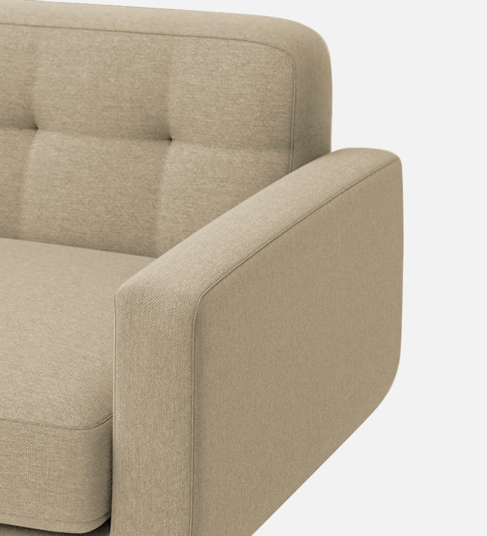 Marsela Fabric 1 Seater Sofa In Honey Beige Colour - Febonic Living