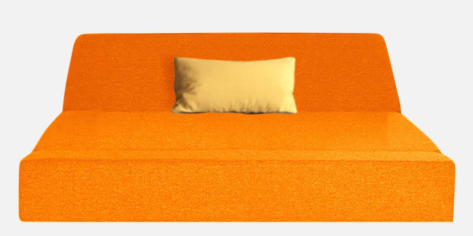 Fleepy Fabric 2 Seater Foldable Sofa Cum Bed In Vivid Orange Colour - Febonic Living