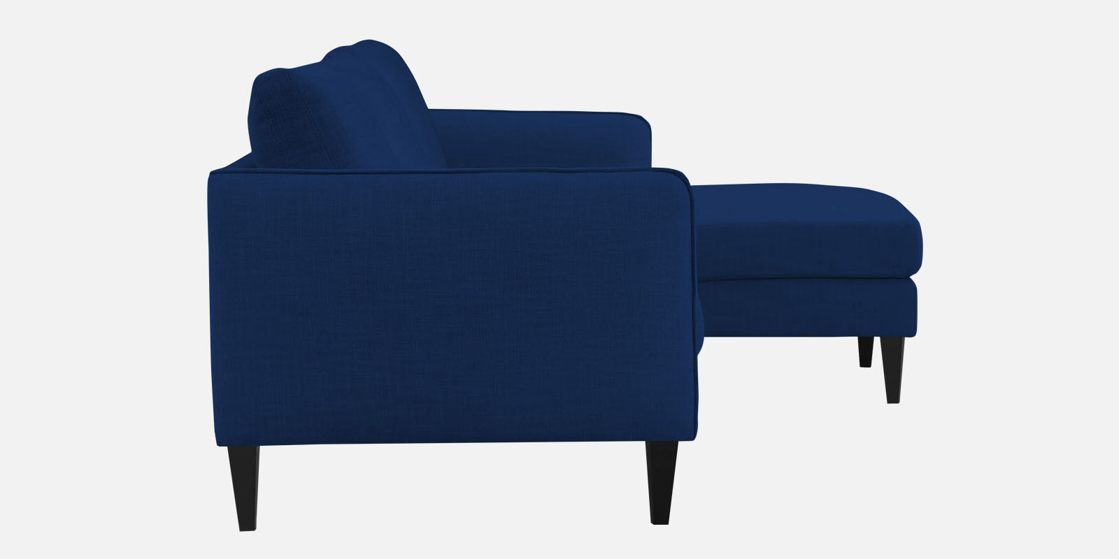 Piku Fabric LHS Sectional Sofa (3+Lounger) In Royal Blue Colour - Febonic Living