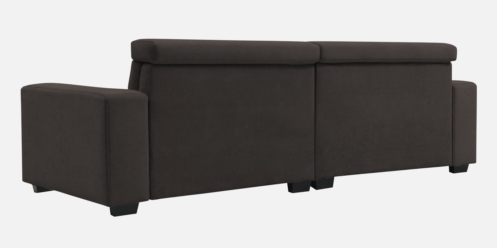 Hiro Fabric 3 Seater Sofa In Coal Brown Colour - Febonic Living