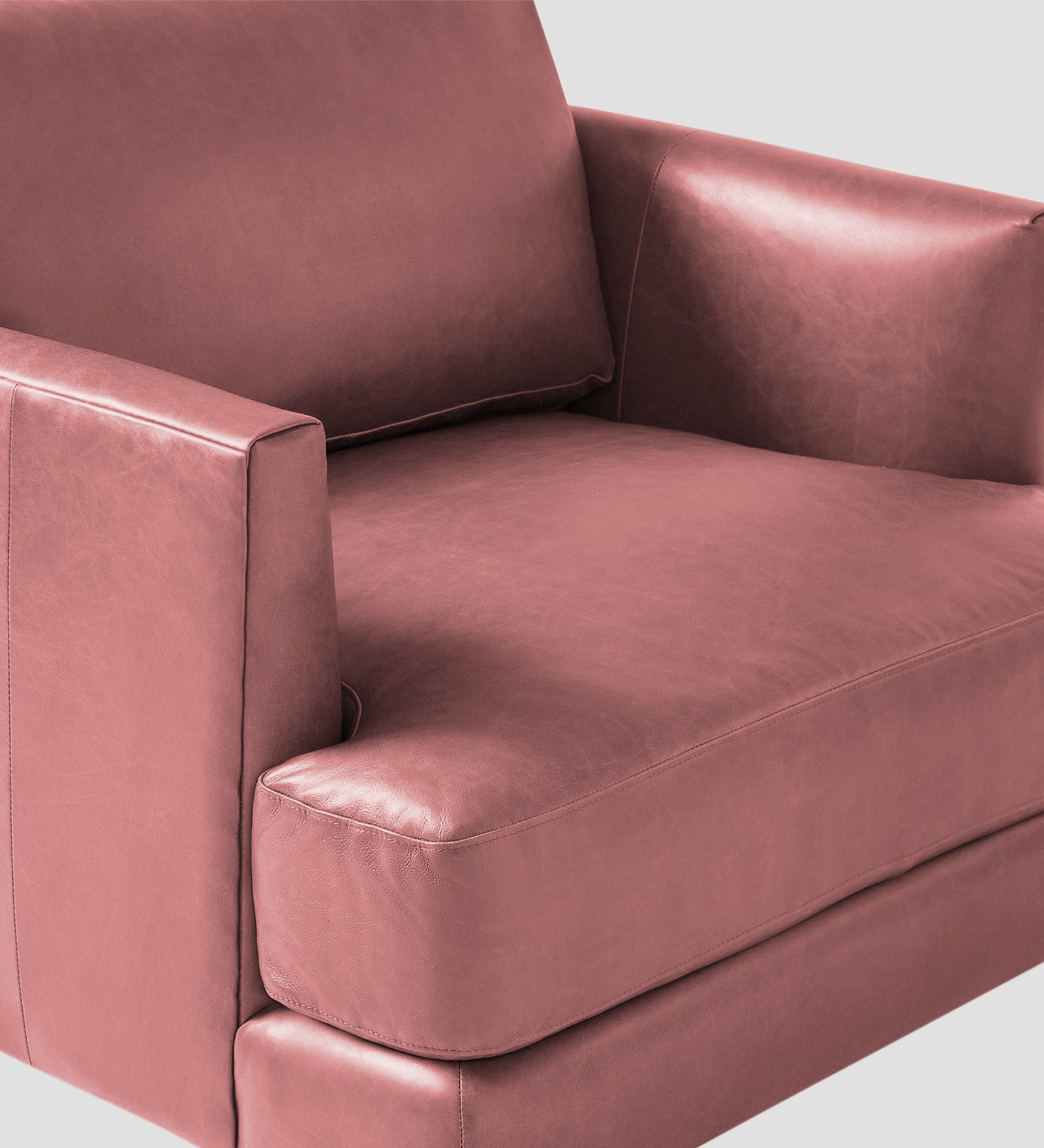 Sterio Leatherette 1 Seater Sofa In Light Pink Colour - Febonic Living