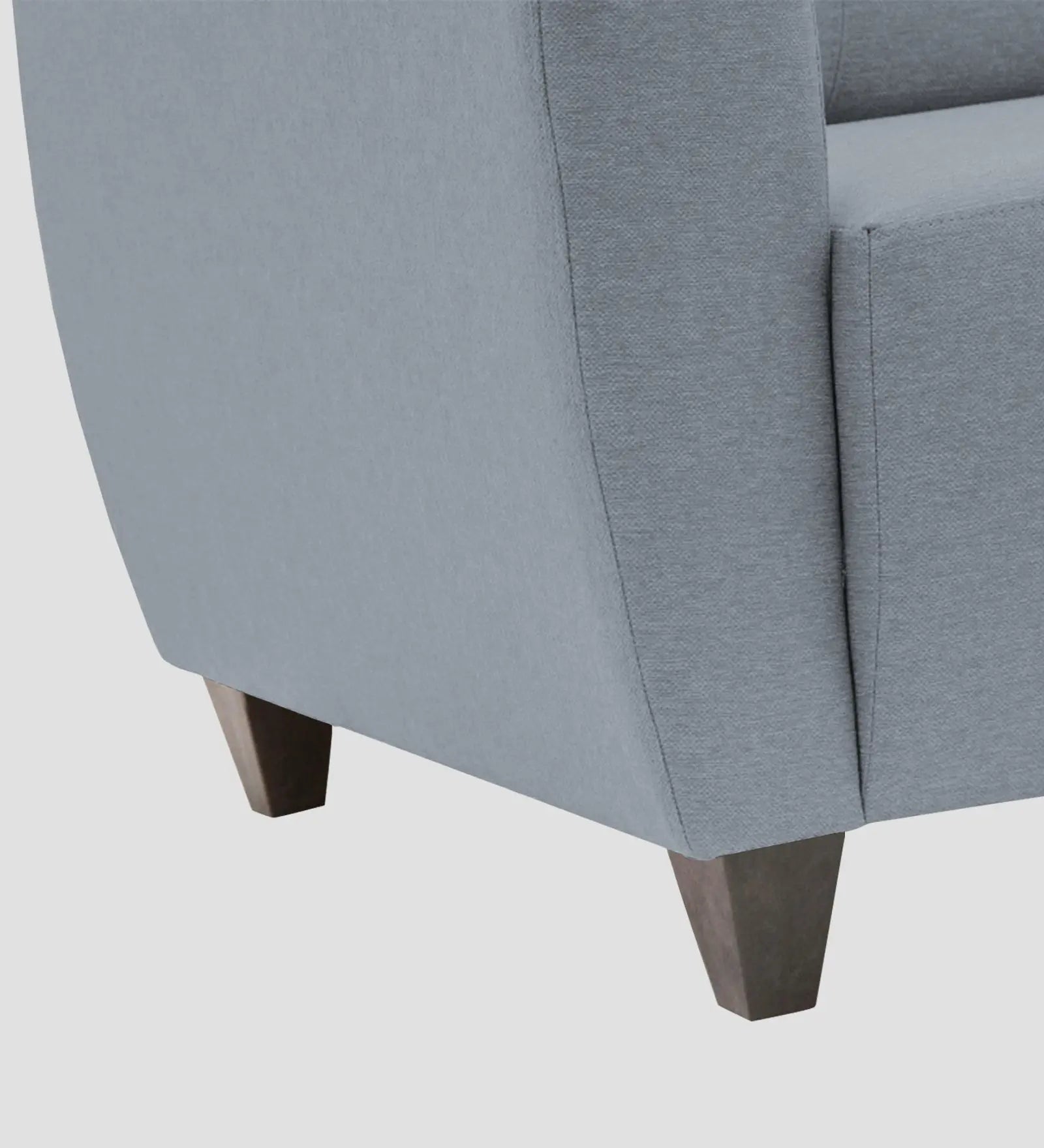 Burban Fabric 1 Seater Sofa In Winter Grey Colour Febonic Living