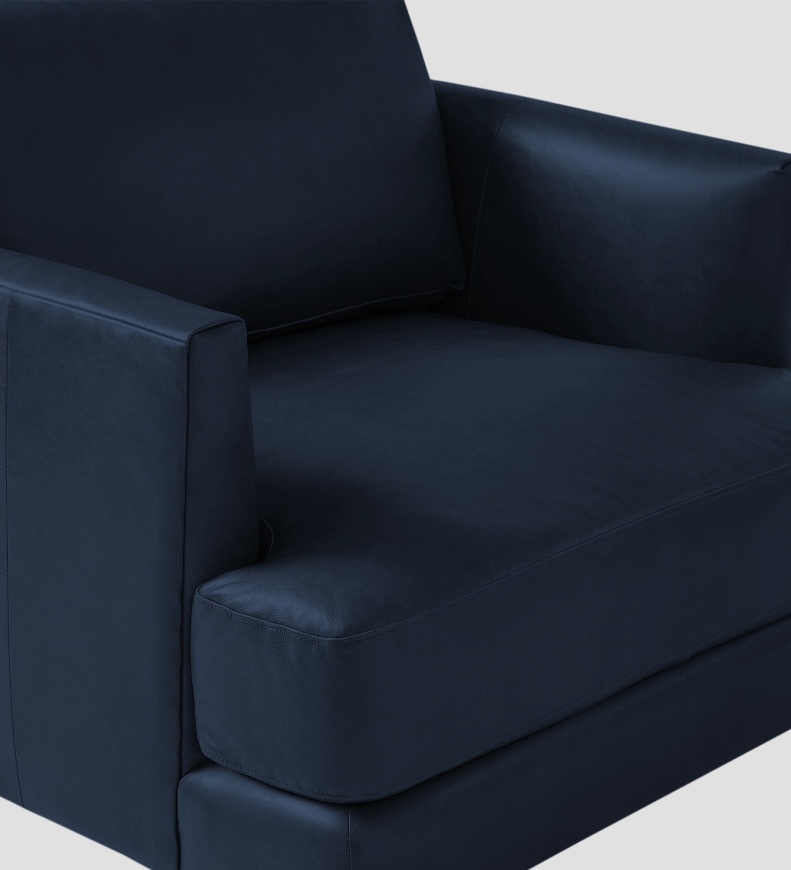 Sterio Leatherette 1 Seater Sofa In Berry Blue Colour - Febonic Living