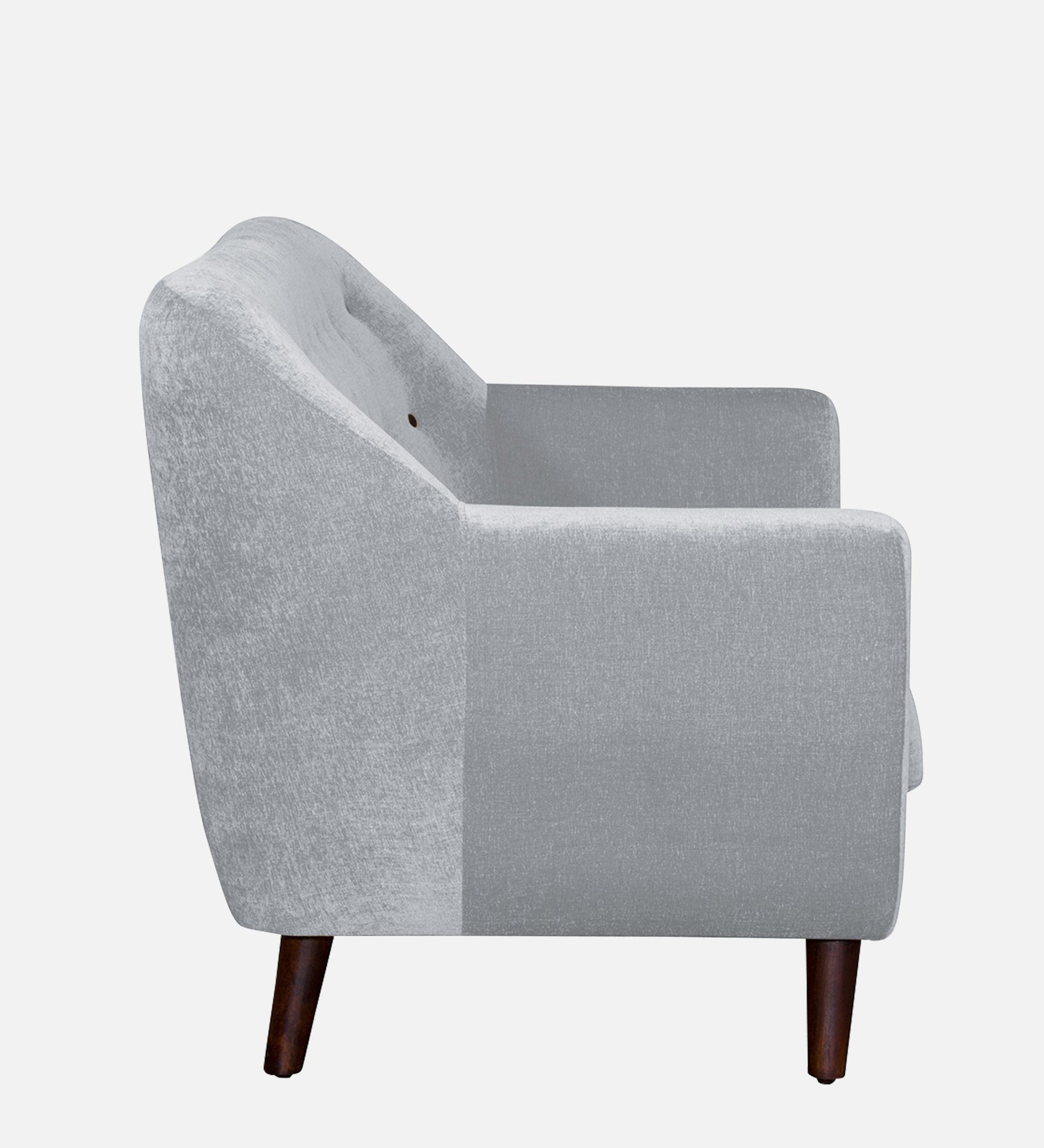 German Fabric 1 Seater Sofa In Coin Grey Colour - Febonic Living