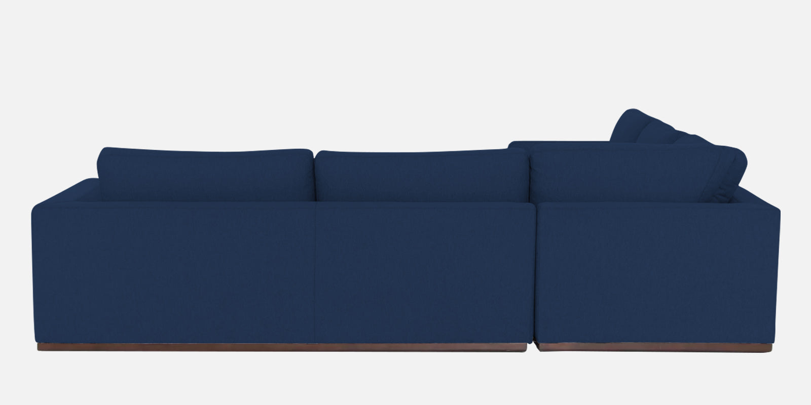Freedom Velvet 6 Seater RHS Corner Sofa In Imperial Blue Colour With Ottoman - Febonic Living