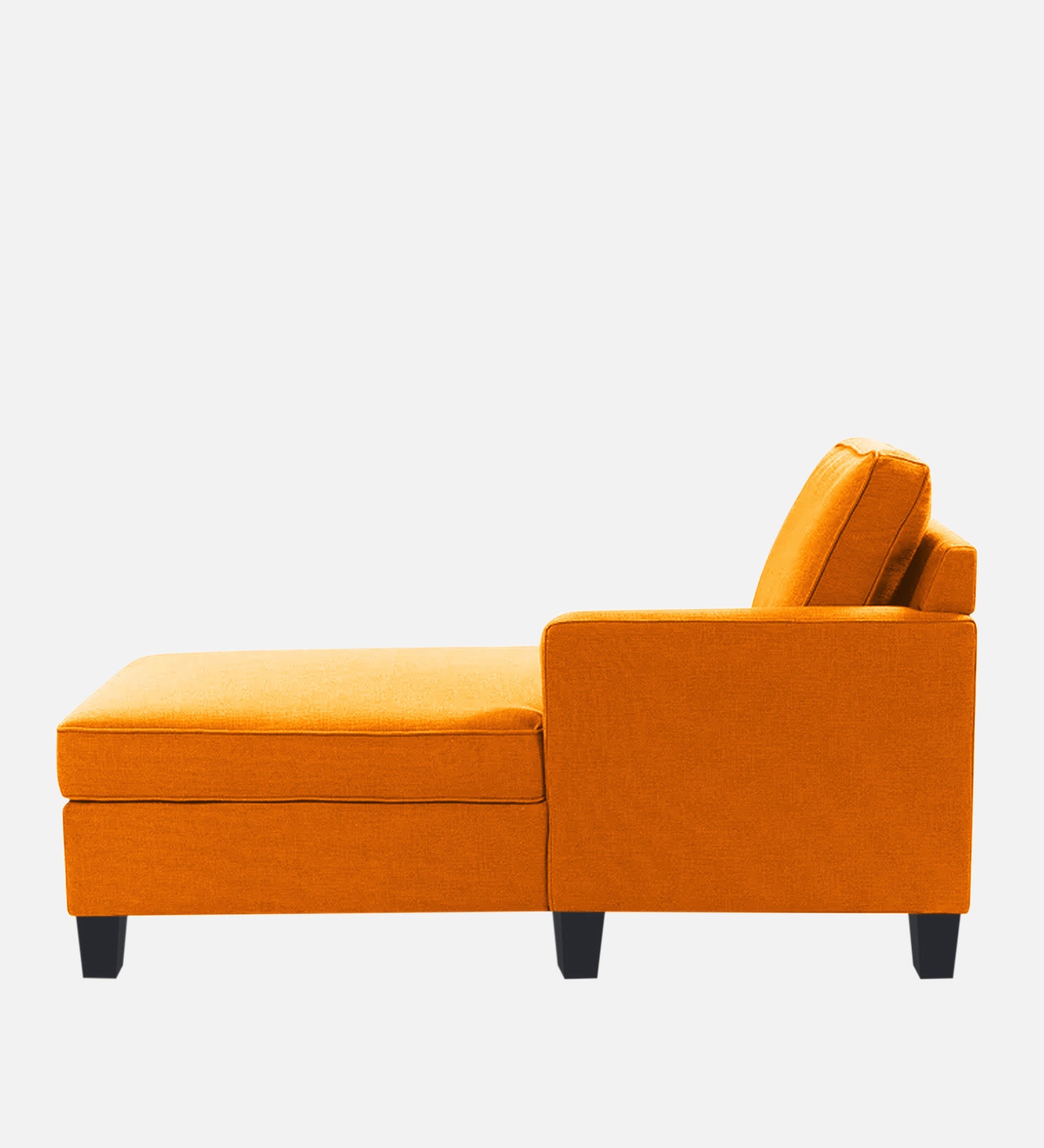 Harry Fabric RHS Chaise Lounger In Vivid Orange Colour - Febonic Living