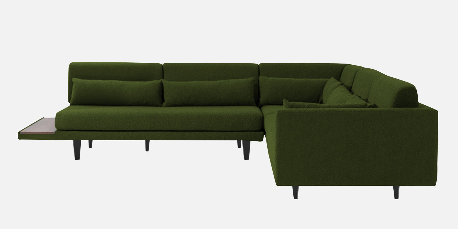Malta Fabric 6 Seater RHS Corner Sofa In Olive Green Colour - Febonic Living