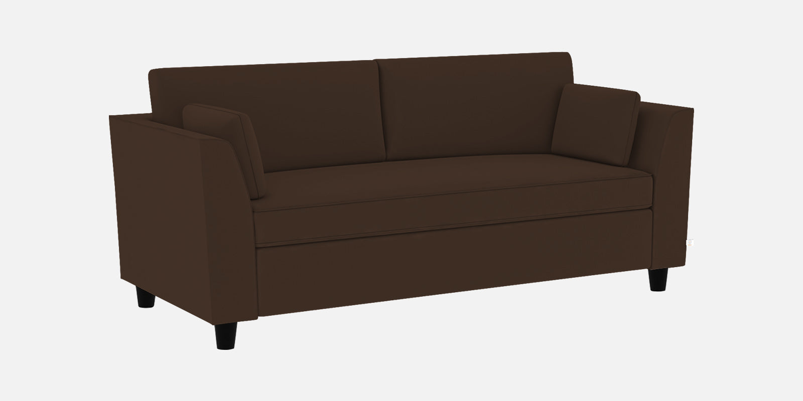 Bristo Velvet 3 Seater Sofa In Cholocate Brown Colour With Storage - Febonic Living