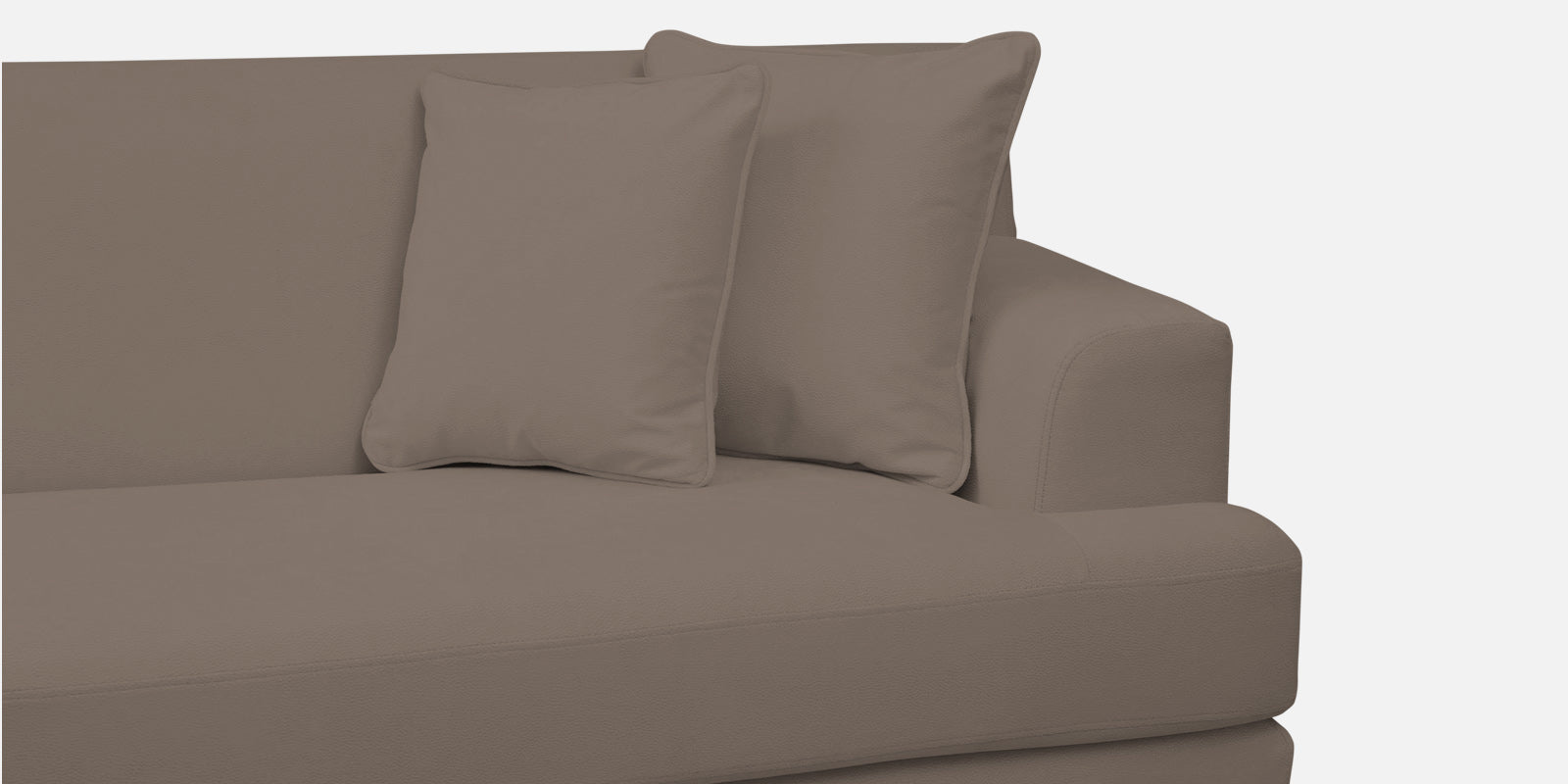 Woody Fabric LHS Sectional Sofa (3+Lounger) In Rock Beige Colour - Febonic Living