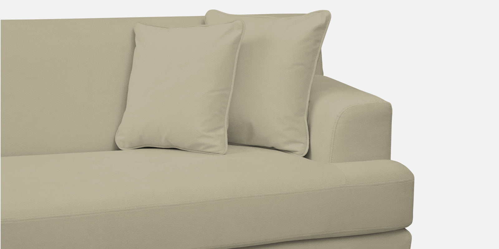 Woody Fabric LHS Sectional Sofa (3+Lounger) In Carnival Beige Colour - Febonic Living