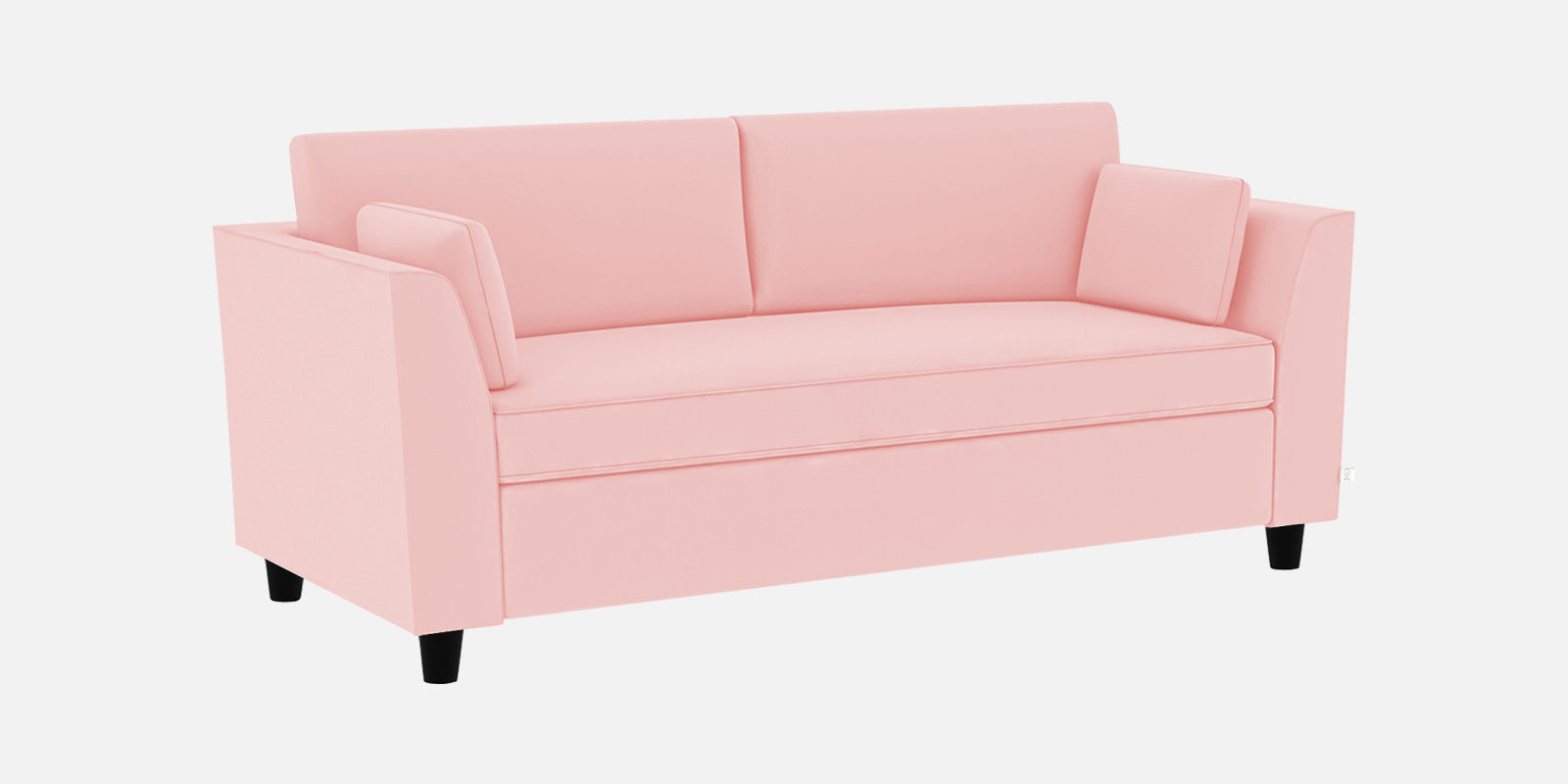 Bristo Velvet 3 Seater Sofa In millennial pink Colour With Storage - Febonic Living