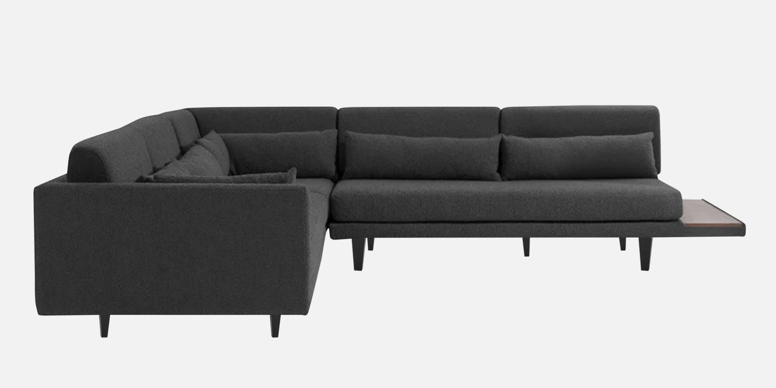 Malta Fabric 6 Seater LHS Corner Sofa In Charcoal grey Colour