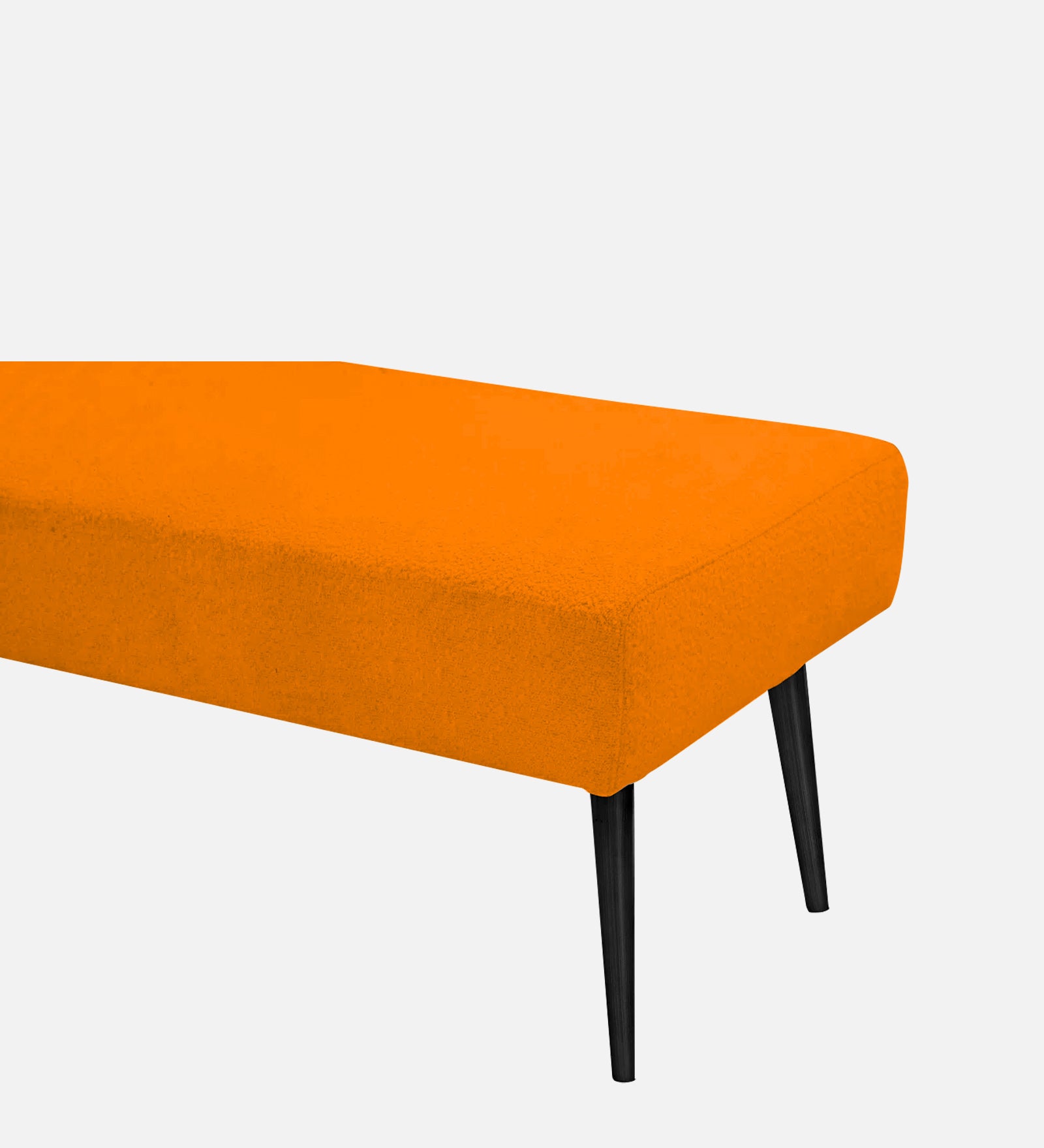 Orbit Fabric Bench In Vivid Orange Colour - Febonic Living