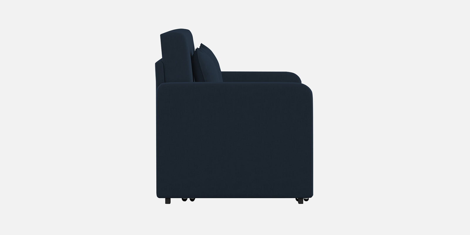 Calra Fabric 3 Seater Pull Out Sofa Cum Bed In Denim Blue Colour With Storage - Febonic Living