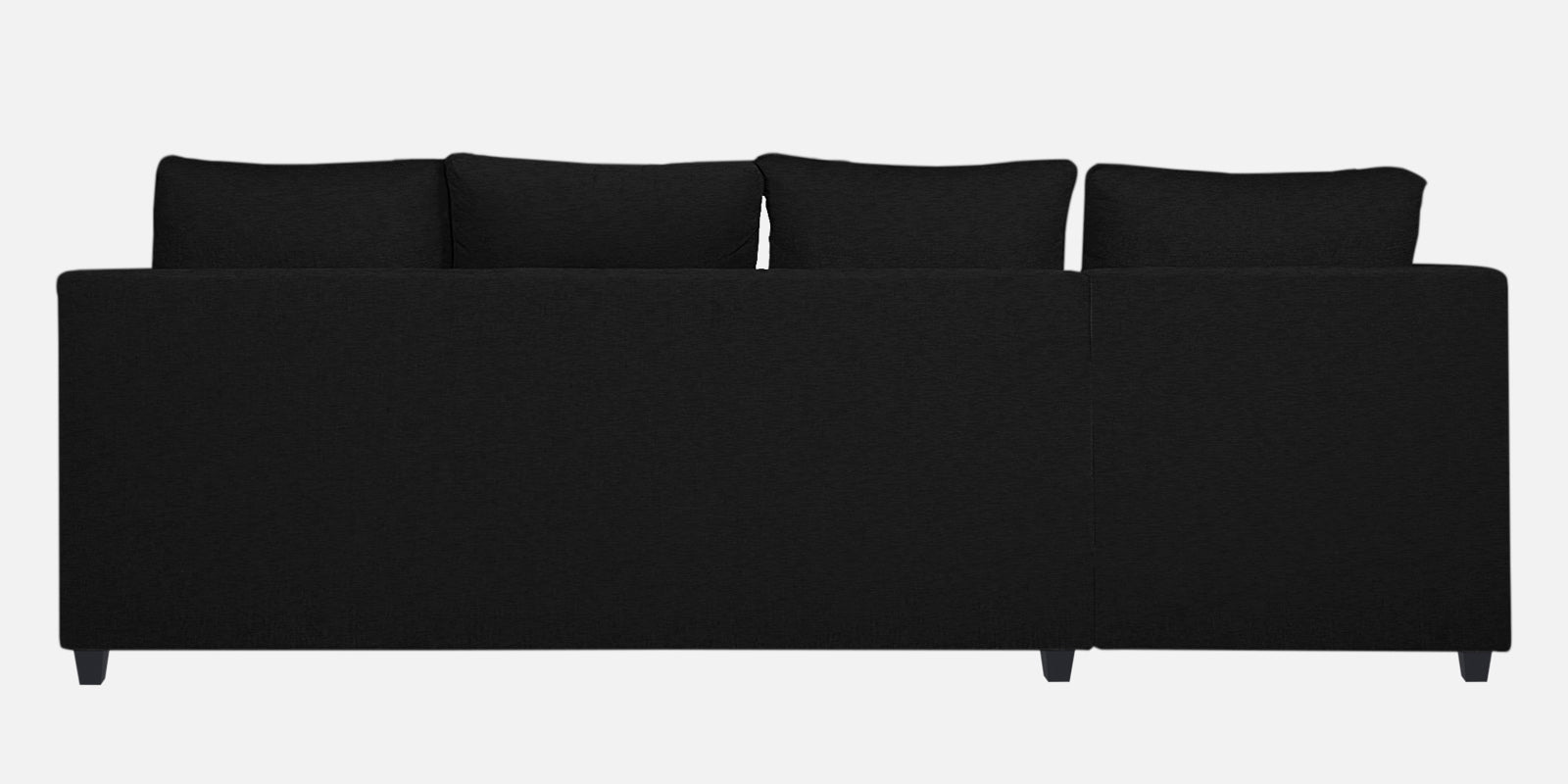 Nebula Fabric RHS Sectional Sofa (3+Lounger) In Zed Black Colour - Febonic Living