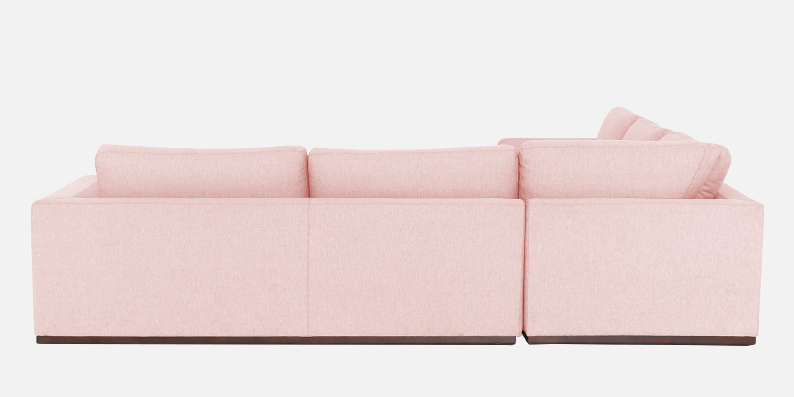 Freedom Velvet 6 Seater RHS Corner Sofa In Millennial Pink Colour With Ottoman - Febonic Living
